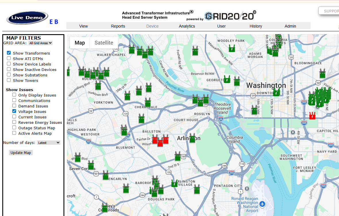 Screenshot of Classic HESS interface